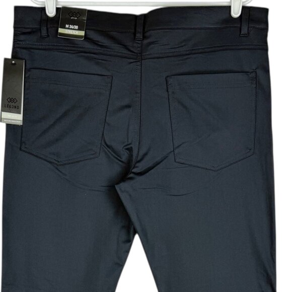 Leg3nd Men's Comfort Fit Performance Stretch Moisture Dark Navy Pants 34x30 NWT - Picture 4 of 11